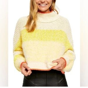 Free People Sunbrite Oversized Striped Sweater  Boho Striped $128